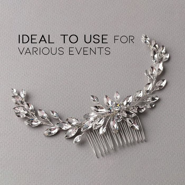 Simple & Elegant Crystal Bridal Hair Comb Hair Styling Tools Every Day And Night 