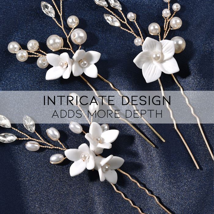 Simple & Elegant Floral Bridal Hair Comb Hair Styling Tools Every Day And Night 