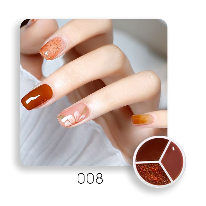 3-in-1 Cream-like Nail Gel Nail Every Day And Night 008 