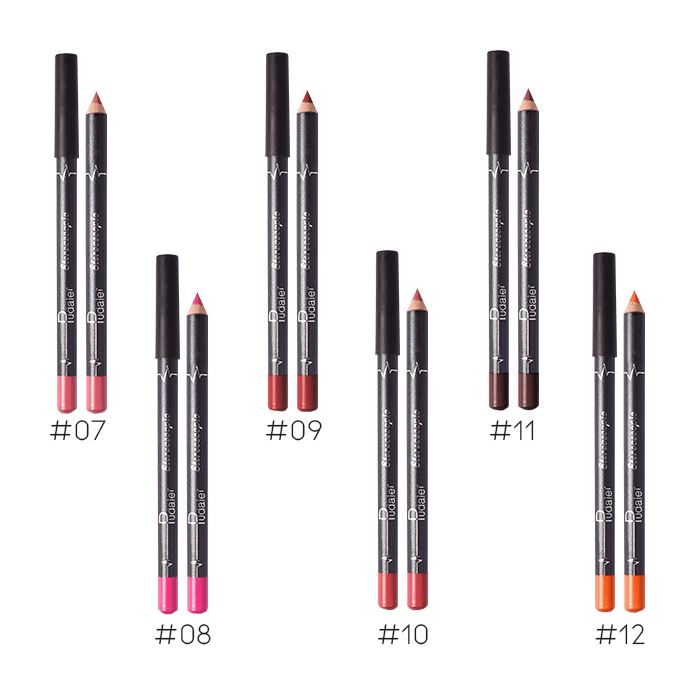 12HRS Waterproof Lipliner 12 pcs set Morning Shades 