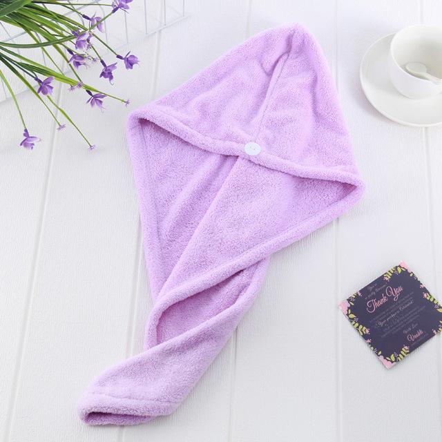 DryFast Hair Towel Hair Care Every Day And Night Purple 