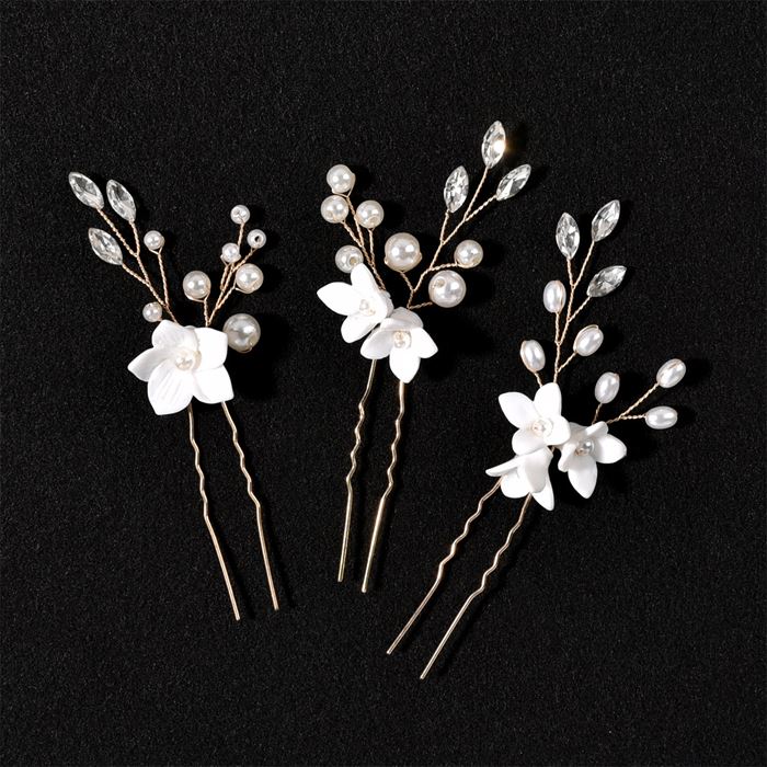 Simple & Elegant Floral Bridal Hair Comb Hair Styling Tools Every Day And Night 