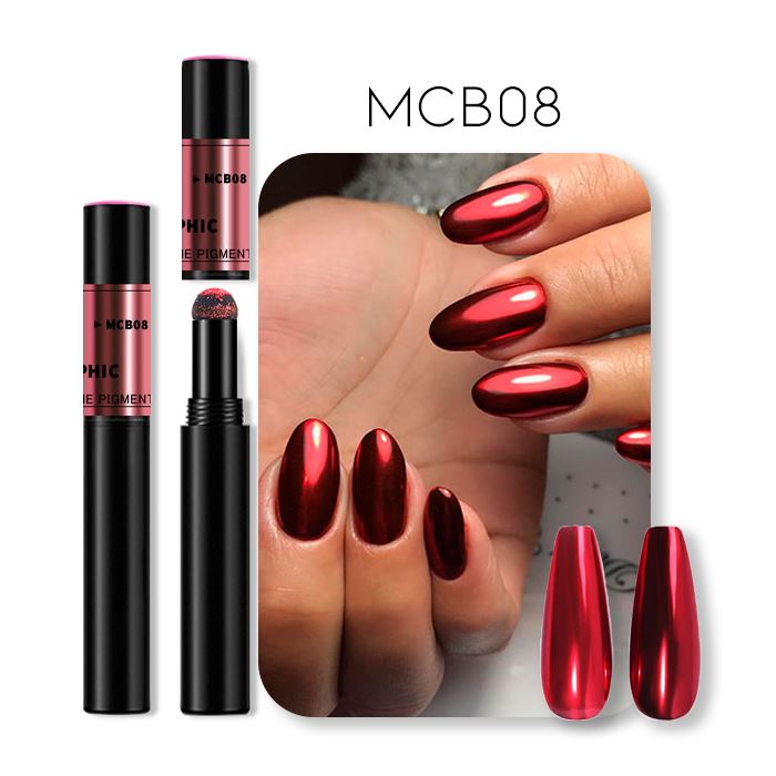 Mirror Chrome Powder Cushion Nail Every Day And Night MCB08 