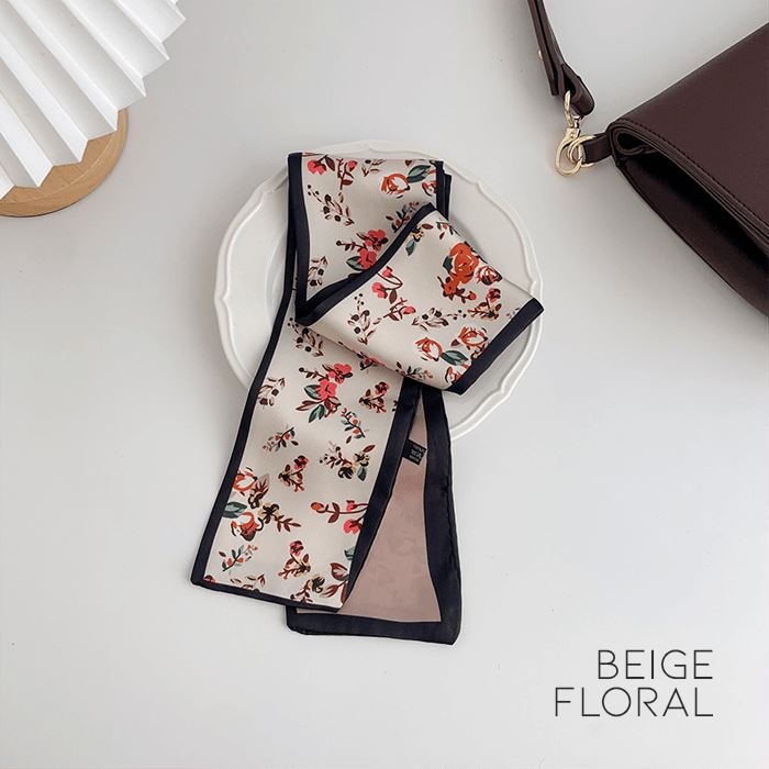 Head Silk Scarfs Scarves & Shawls Every Day And Night Beige Floral 