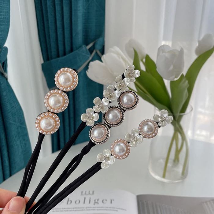 Elegant Easy Pearl Hairbun Maker Hair Styling Tools Every Day And Night 