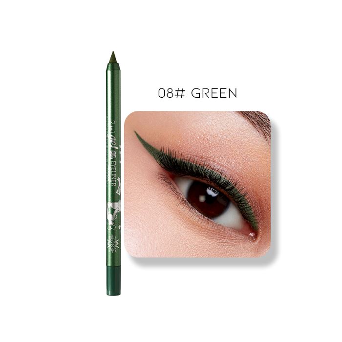 24HRS Waterproof Color Eyeliner Pencil Make-up Every Day And Night 08# Green 1pc 