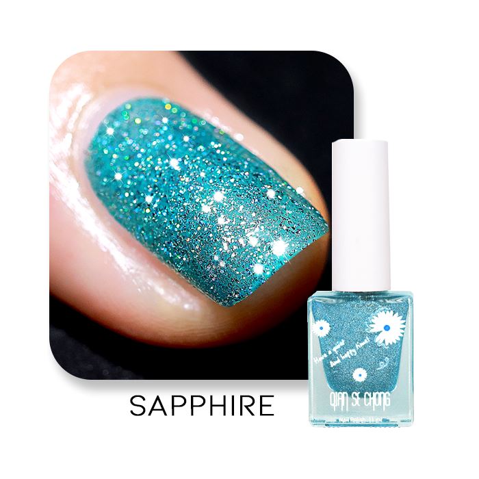 Easy Peel Off Glitter Nail Polish Nail Every Day And Night Sapphire 1pc 