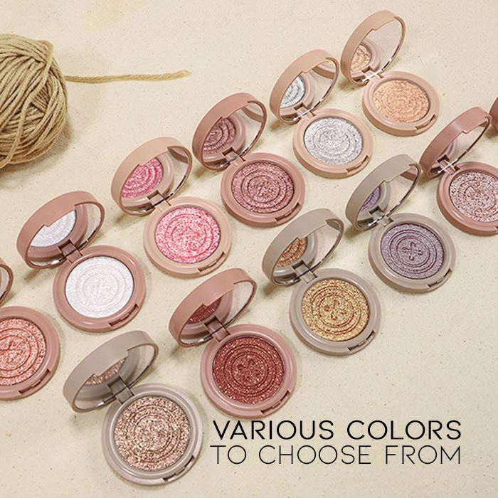 Single Shade Button Glitter Eyeshadow Make-up Every Day And Night 