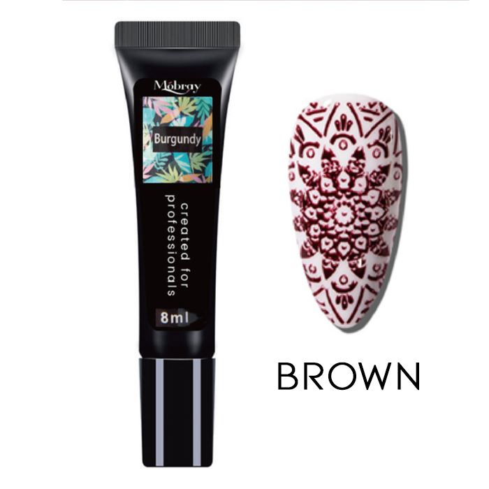 Nail Stamp Art Nail Polishes Every Day And Night Brown 