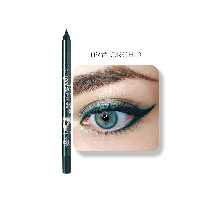 24HRS Waterproof Color Eyeliner Pencil Make-up Every Day And Night 09# Orchid 1pc 