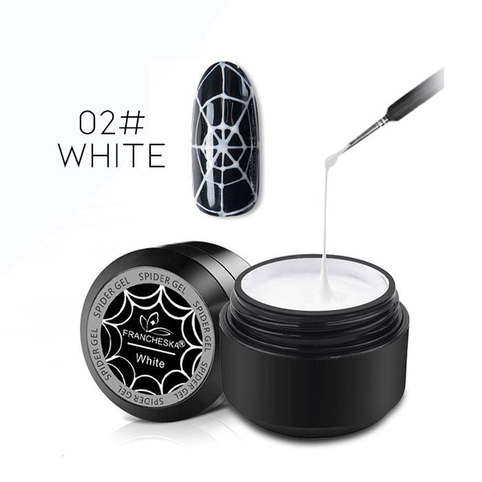 Graphic Line Art Nail Gel Every Day And Night 02# - White 