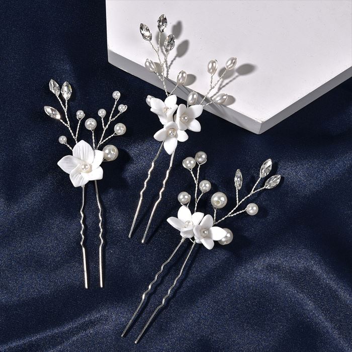 Simple & Elegant Floral Bridal Hair Comb Hair Styling Tools Every Day And Night 