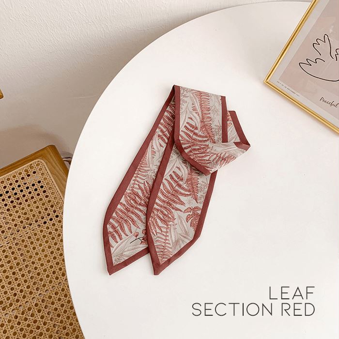 Head Silk Scarfs Scarves & Shawls Every Day And Night Leaf Section Red 