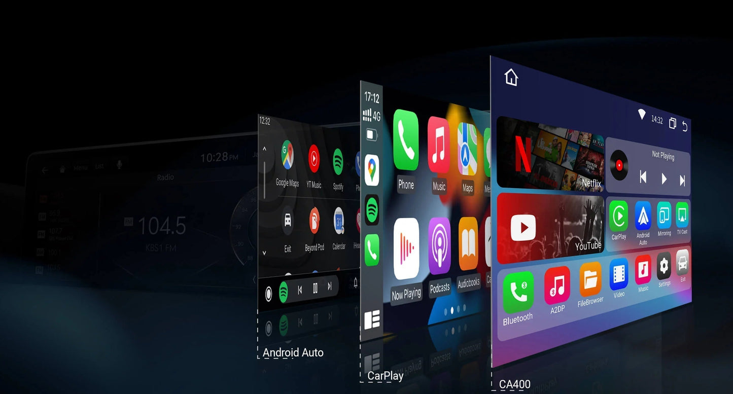 Lamicry™ Play2Video Kabelloses CarPlay/Android Auto