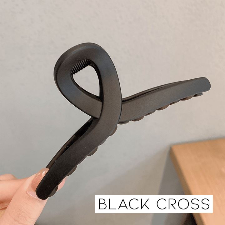 Elegant Hair Claw Clips Apparel & Accessories Every Day And Night Black Cross 