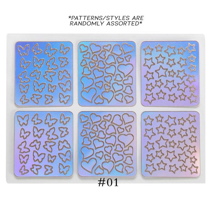Hollow Nail Art Sticker Nail Every Day And Night 