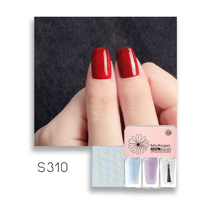 Peel-Off Nail Polish With Daisy Stickers spring-hill-lane33 S310 - Base Oil + Bright Oil + Nutrition Oil 