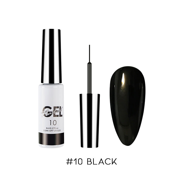 Easy Nail Art Gel Liner Nail Every Day And Night 10 Black 