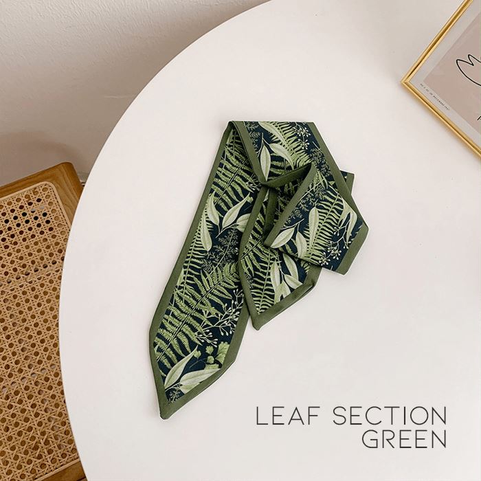 Head Silk Scarfs Scarves & Shawls Every Day And Night Leaf Section Green 