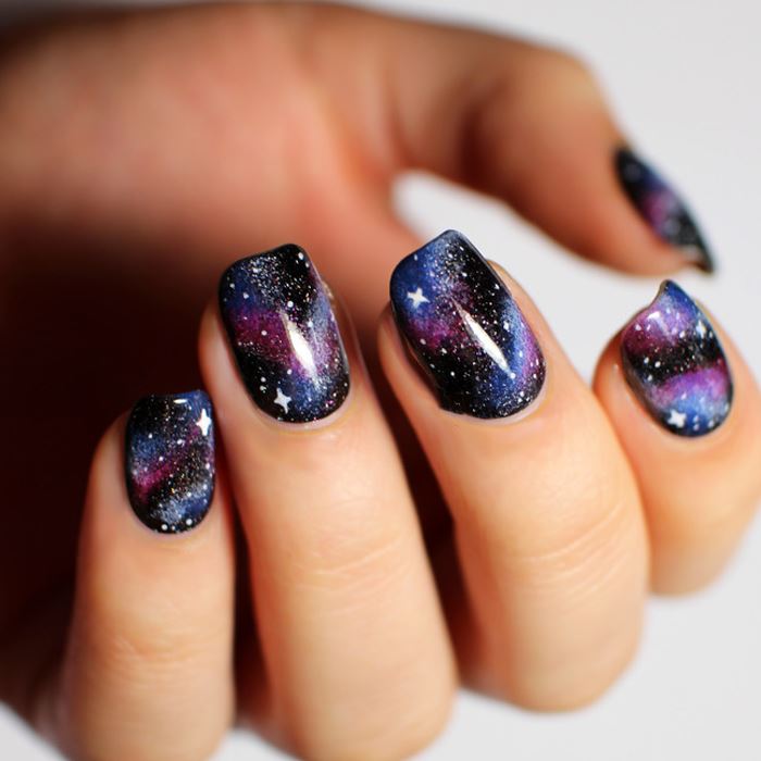 Galaxy Cat Eye Gel Nail Polish Nail Every Day And Night 