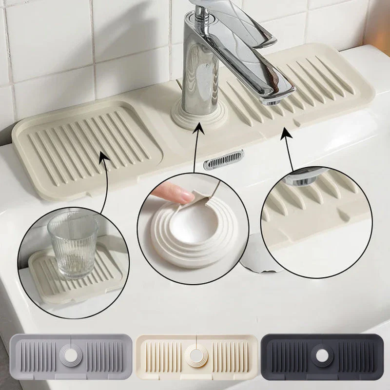 Fivfivgo™ Silicone Sink Faucet Splash Guard Mat