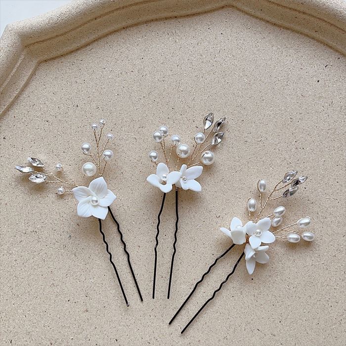 Simple & Elegant Floral Bridal Hair Comb Hair Styling Tools Every Day And Night 