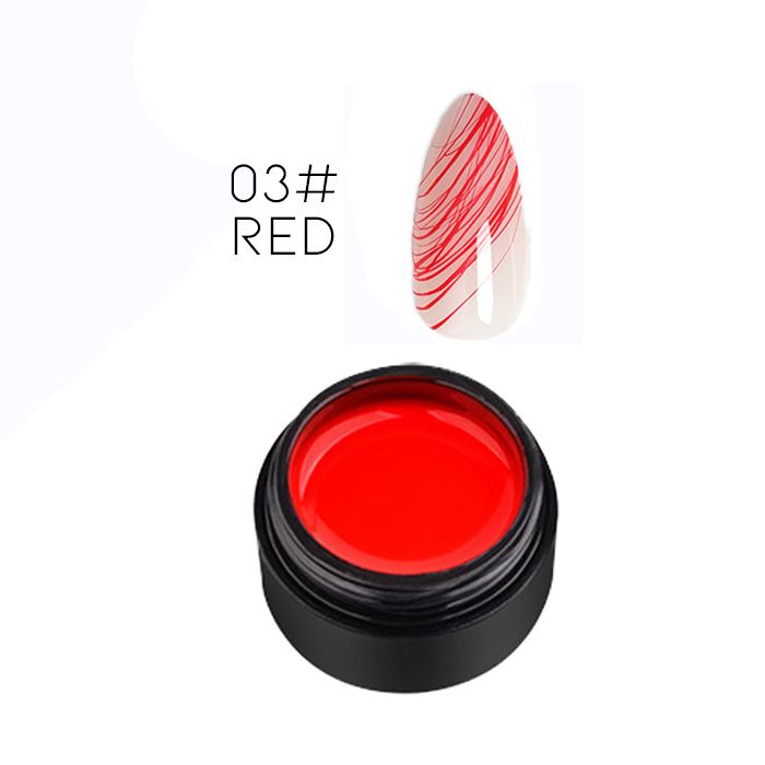 Graphic Line Art Nail Gel Every Day And Night 03# - Red 