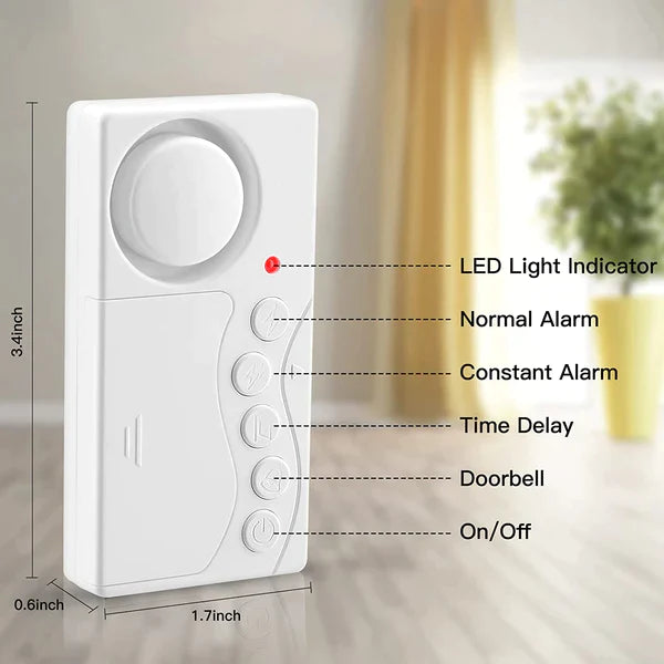 Fivfivgo™ Alarme de fenêtre sans fil Porte ouverte