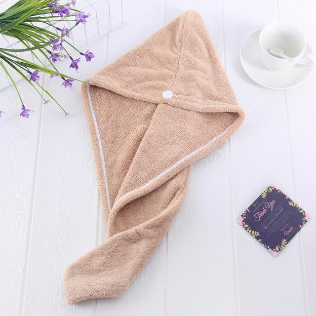 DryFast Hair Towel Hair Care Every Day And Night Brown 