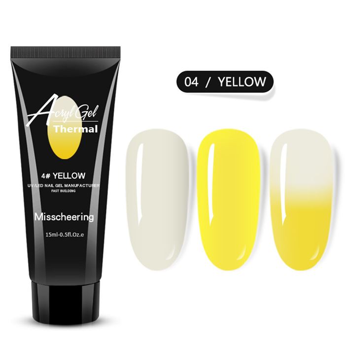 Thermal Changing Gel Nail Polish Set Every Day And Night 04Yellow 