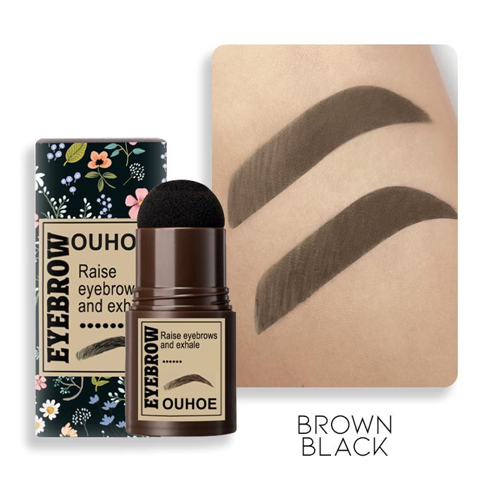 Stamp On Eyebrow Cushion Kit Make-up Every Day And Night Brown Black 