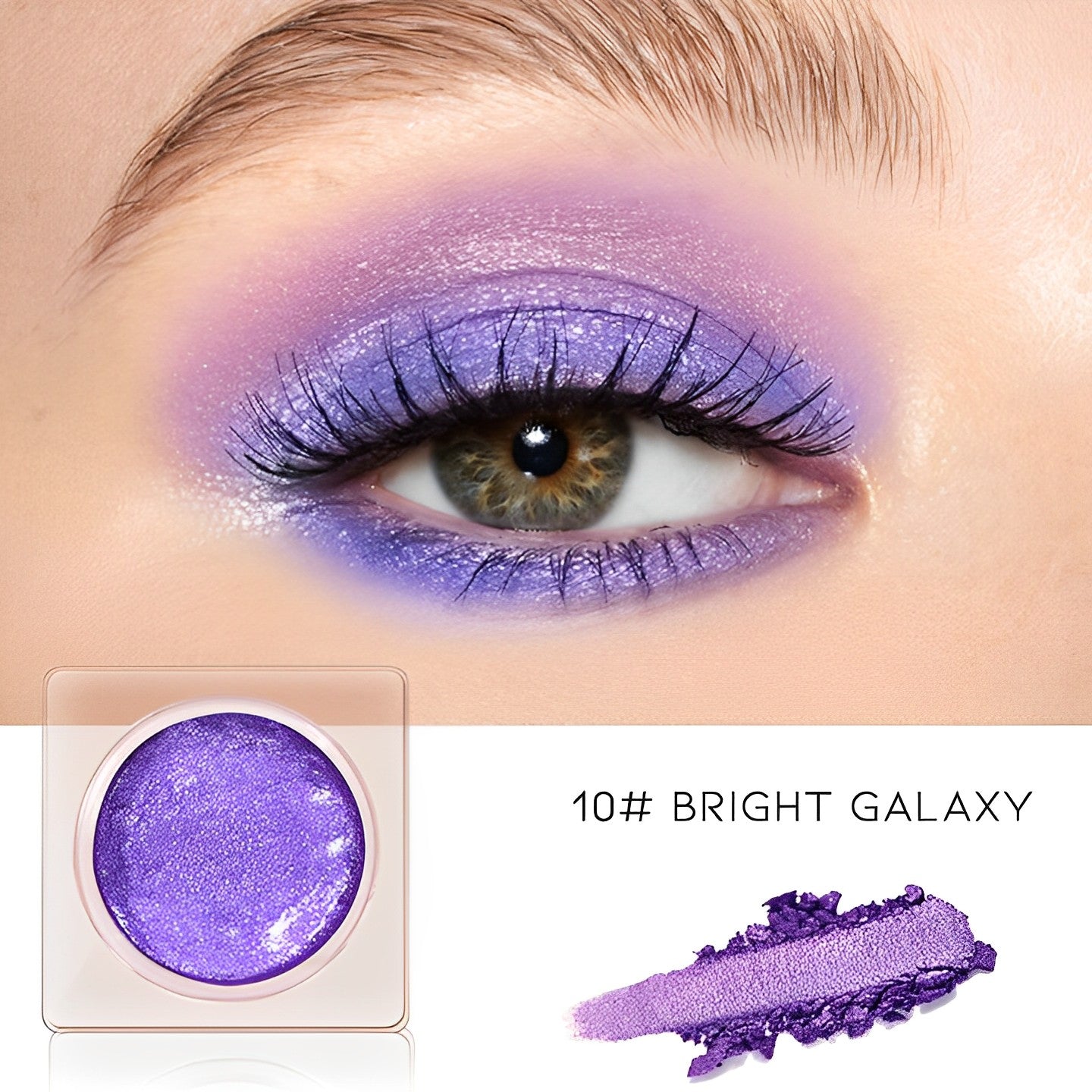 Highshine Waterproof Cream Eyeshadow Make-up Every Day And Night 10# Bright Galaxy 1 pc 
