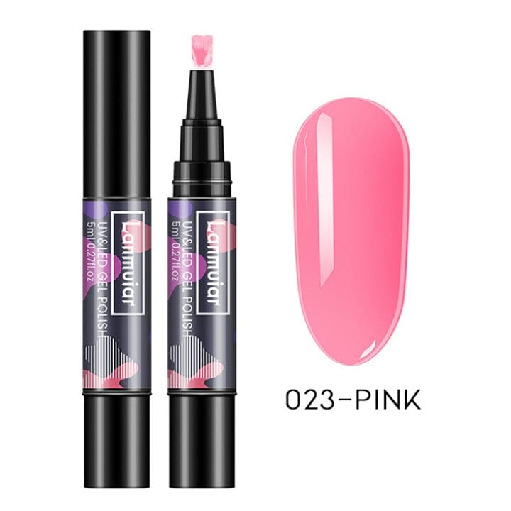 Instant Nail Gel Paint On Brush Pen Every Day And Night 023 - Pink 