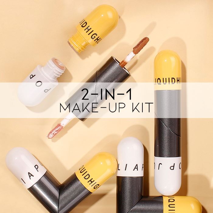 2-in-1 Liquid Face Highlight & Contour Make-up Every Day And Night 