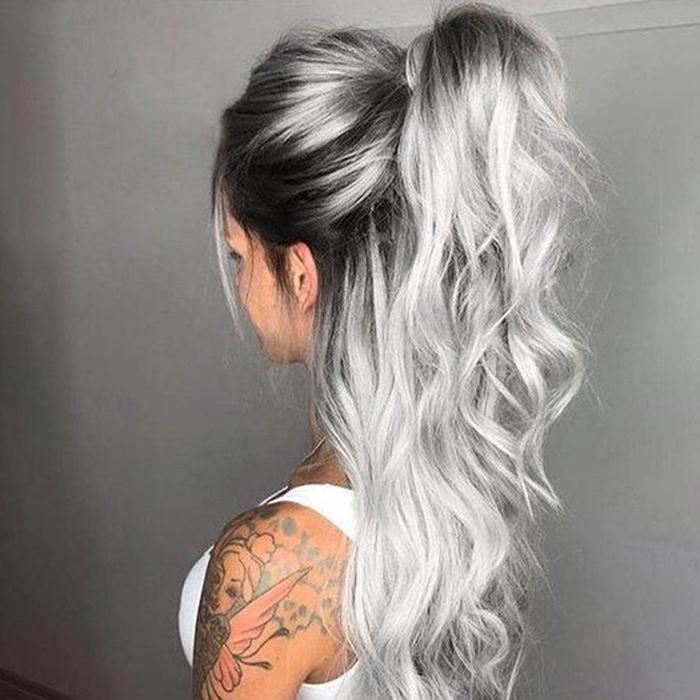 Clip-On Curly Ponytail Hair Extension Hair Styling Tools Every Day And Night 
