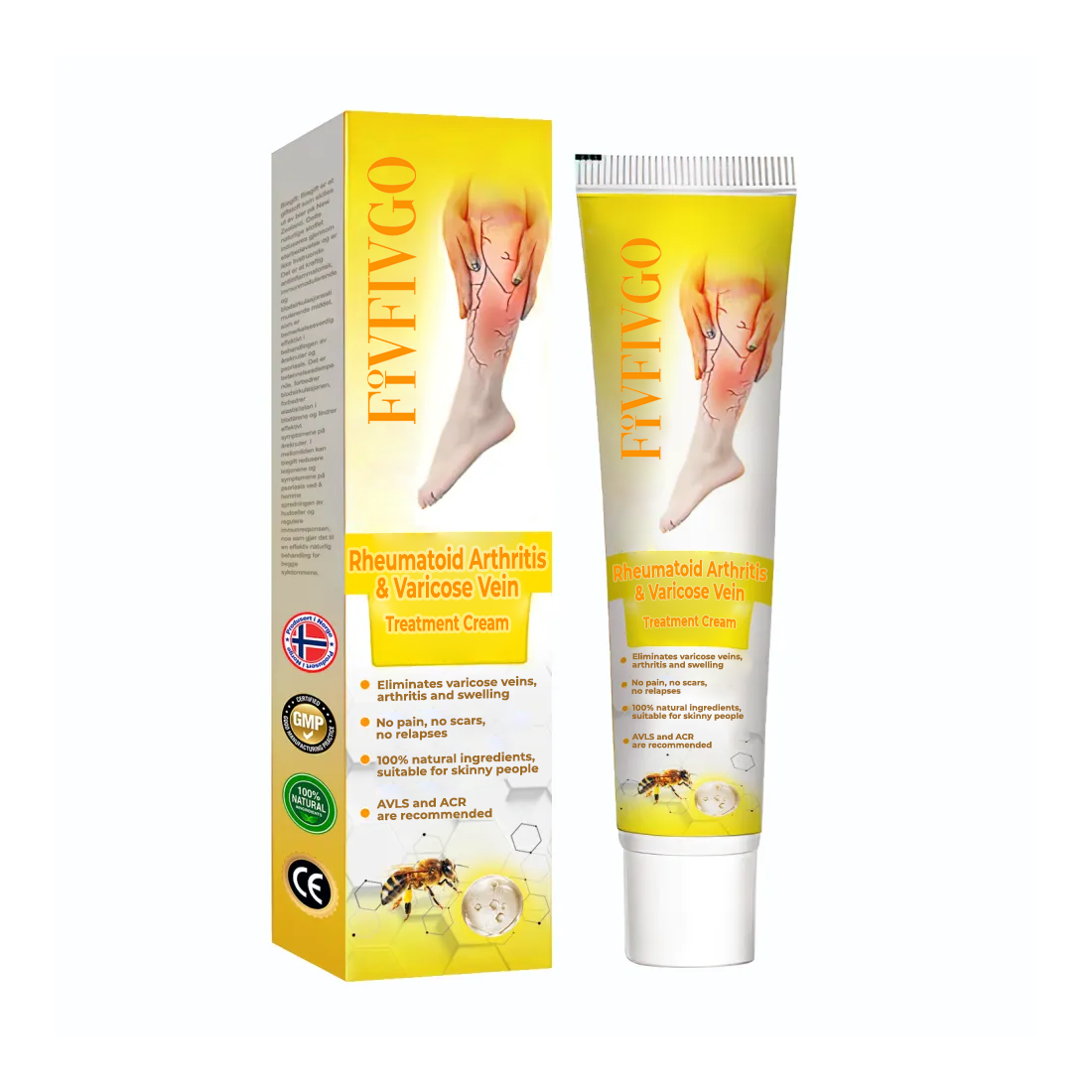 Fivfivgo™ Creme zur Behandlung von rheumatoider Arthritis und Krampfadern