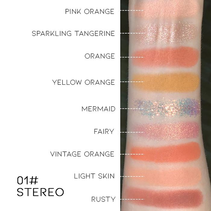 9 Shades Ruler Eyeshadow Palette Make-up Every Day And Night 