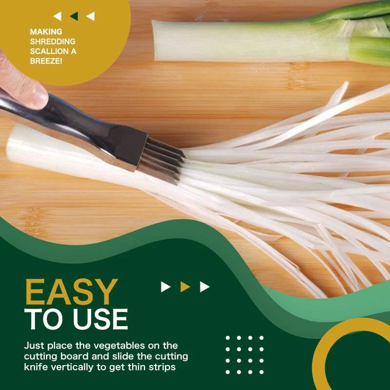 🔥Shred Silk The Knife 🔪Multi-Blade Scallion & Vegetable Cutter, Effortless & Time-Saving✨