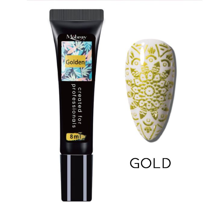 Nail Stamp Art Nail Polishes Every Day And Night Gold and Purple 