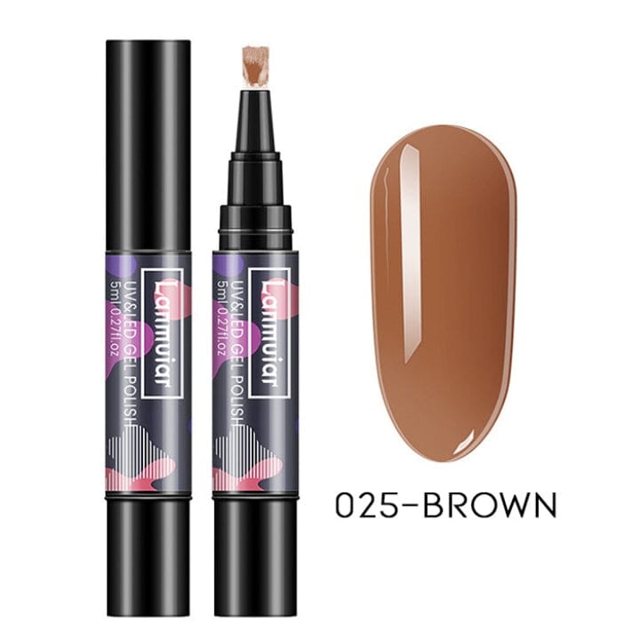 Instant Nail Gel Paint On Brush Pen Every Day And Night 025 - Brown 
