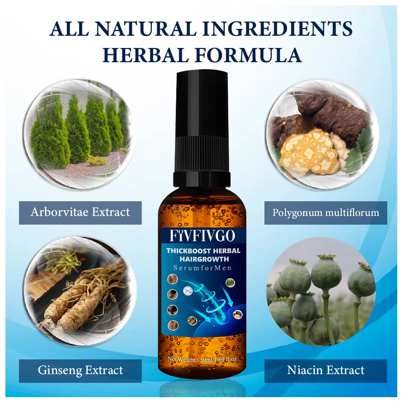Fivfivgo™ ThickBoost Herbal HairGrowth Serum for Men