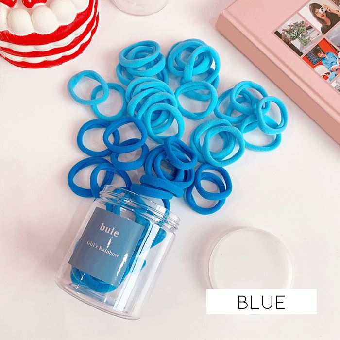 Macaron Color Hair Ties Hair Accessories Every Day And Night Blue 
