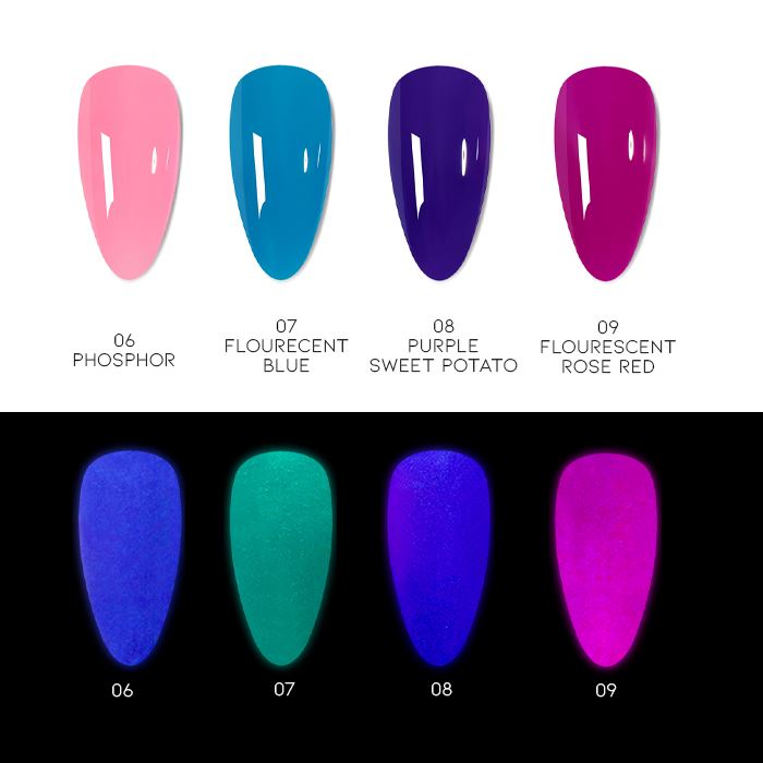 Glow In The Dark Neon Color Nail Gel Nail Every Day And Night 06# Phosphor 1pc 