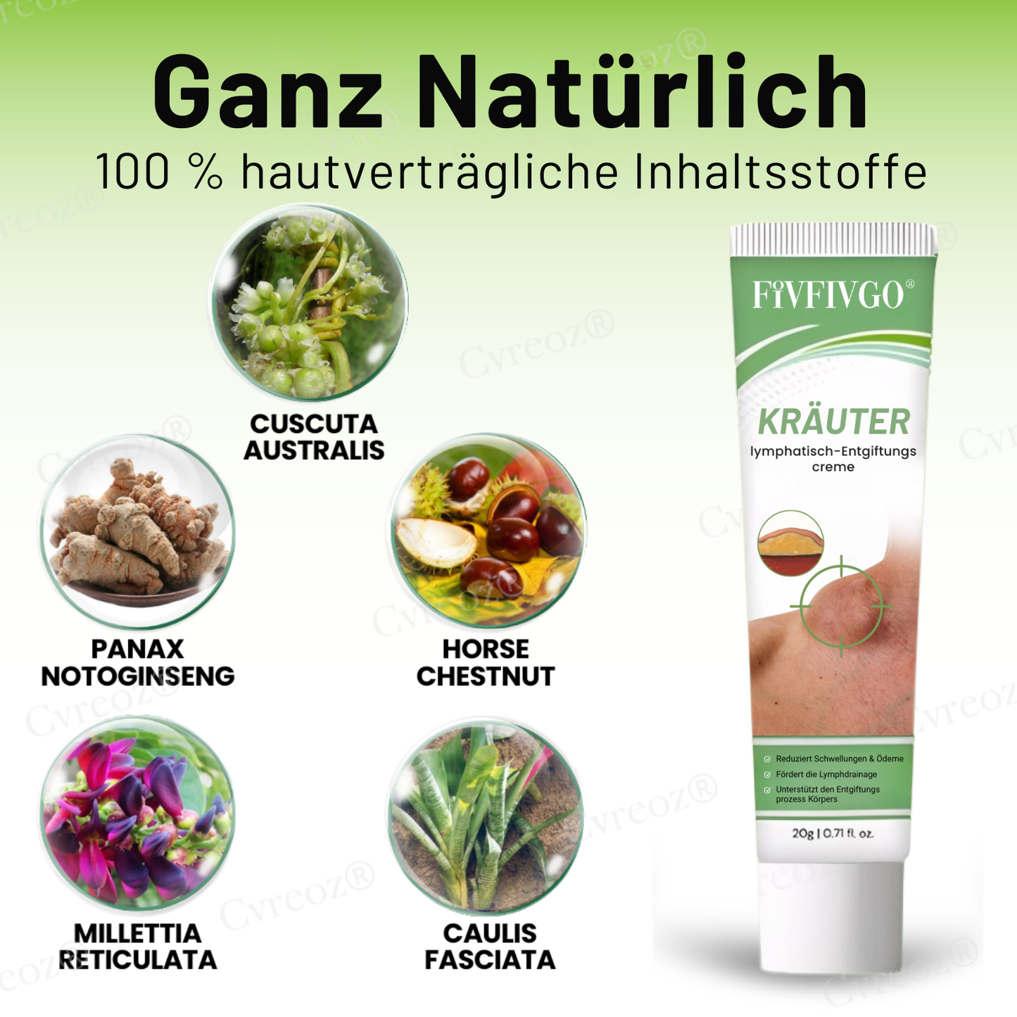 Fivfivgo® Kräuter-lymphatisch-Entgiftungscreme