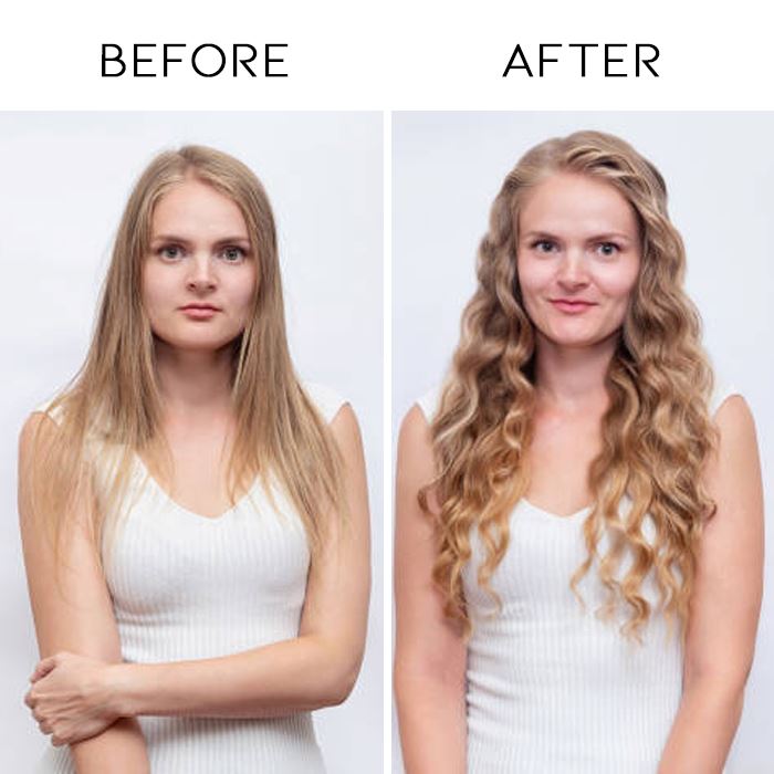 Seamless Clip-in 55cm Wavy Hair Extension Hair Styling Tools Every Day And Night 