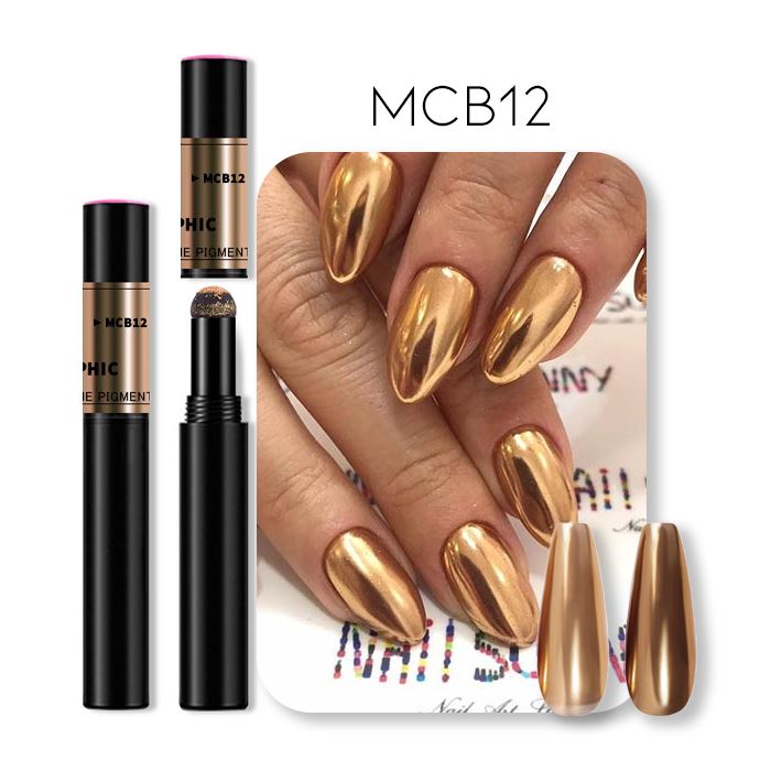 Mirror Chrome Powder Cushion Nail Every Day And Night MCB12 