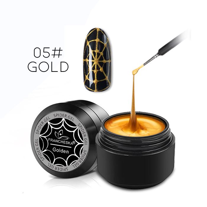 Graphic Line Art Nail Gel Every Day And Night 05# - Golden 