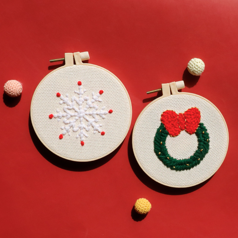 Weihnachtsfäden mit Punchstich-Kit