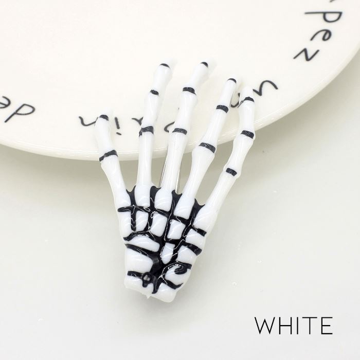 Skeleton Hand Hair Clips Hair Accessories Every Day And Night White 