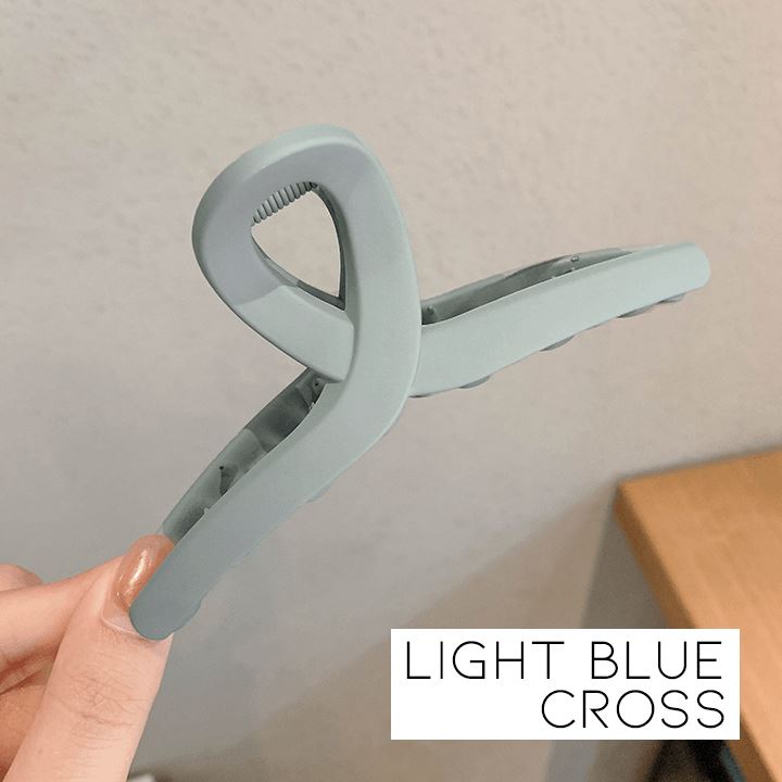 Elegant Hair Claw Clips Apparel & Accessories Every Day And Night Light Blue Cross 